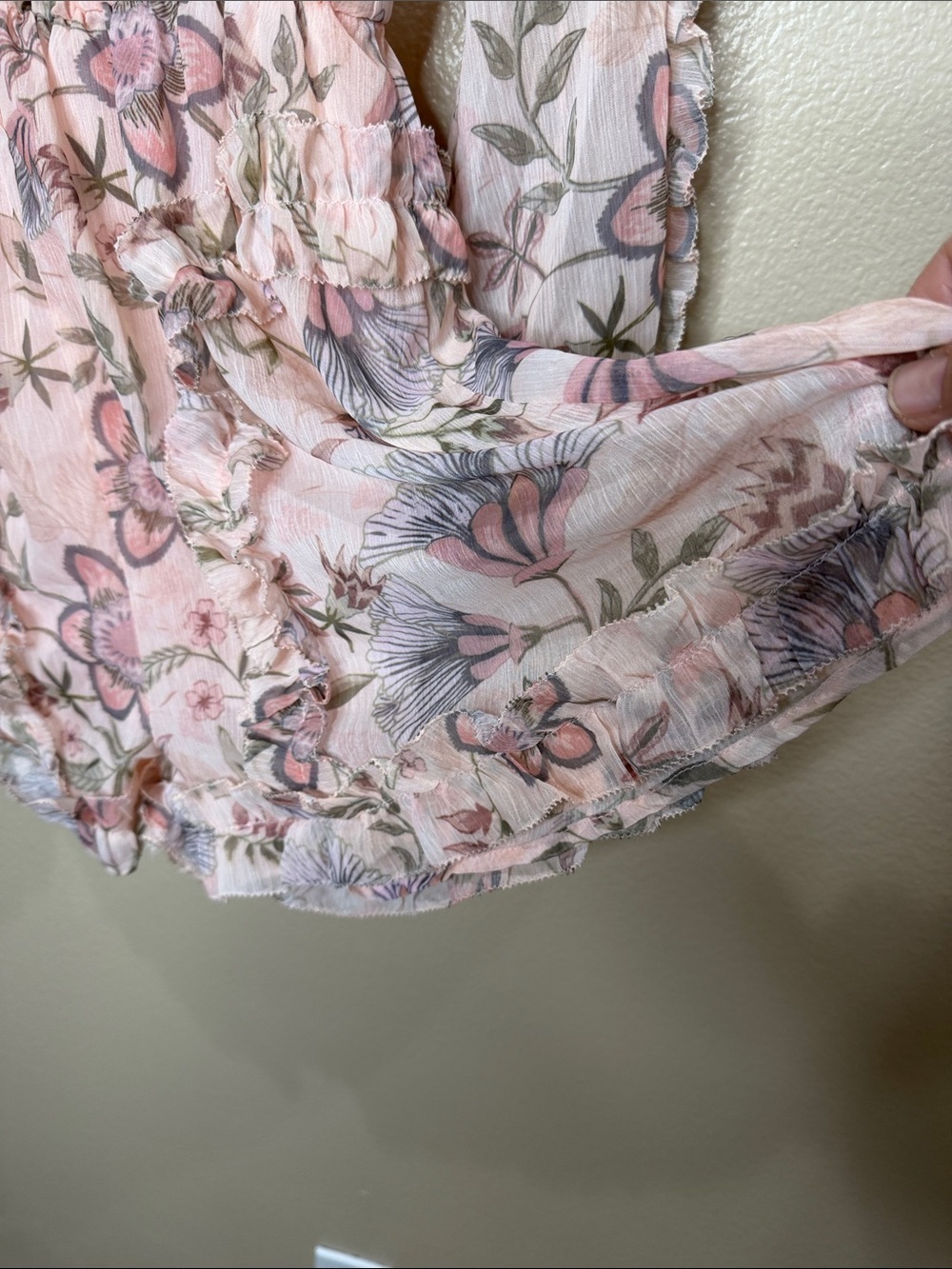 À La Plage by Cinq à Sept Floral Long Sleeve Romper XS Excellent Condition - Picture 6 of 9